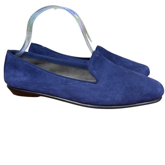 Aerosoles Betunia Womens Blue Suede Leather Slip On Casual Flats Shoes sz 9 M - Picture 1 of 16